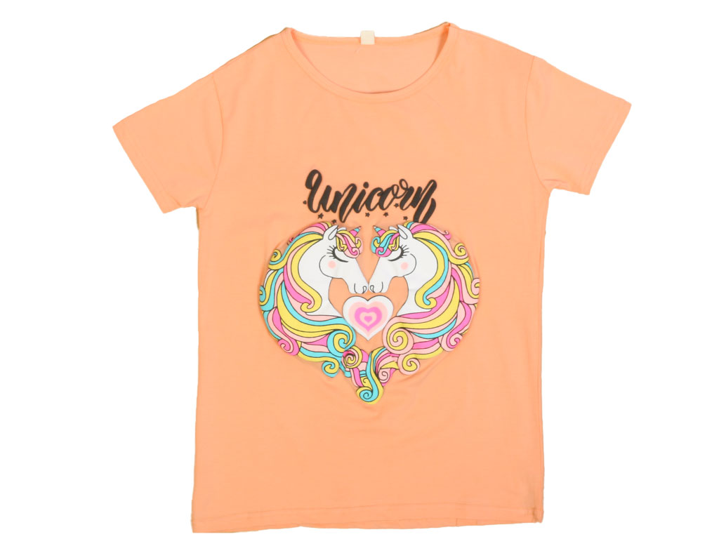 تیشرت دخترانه طرح اسب تک شاخ (یونیکورن)