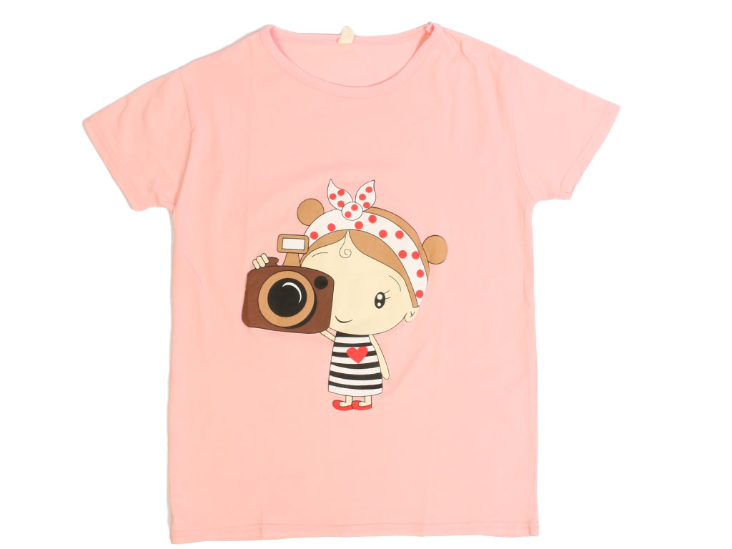 تیشرت دخترانه طرح دختر عکاس فشن fashion