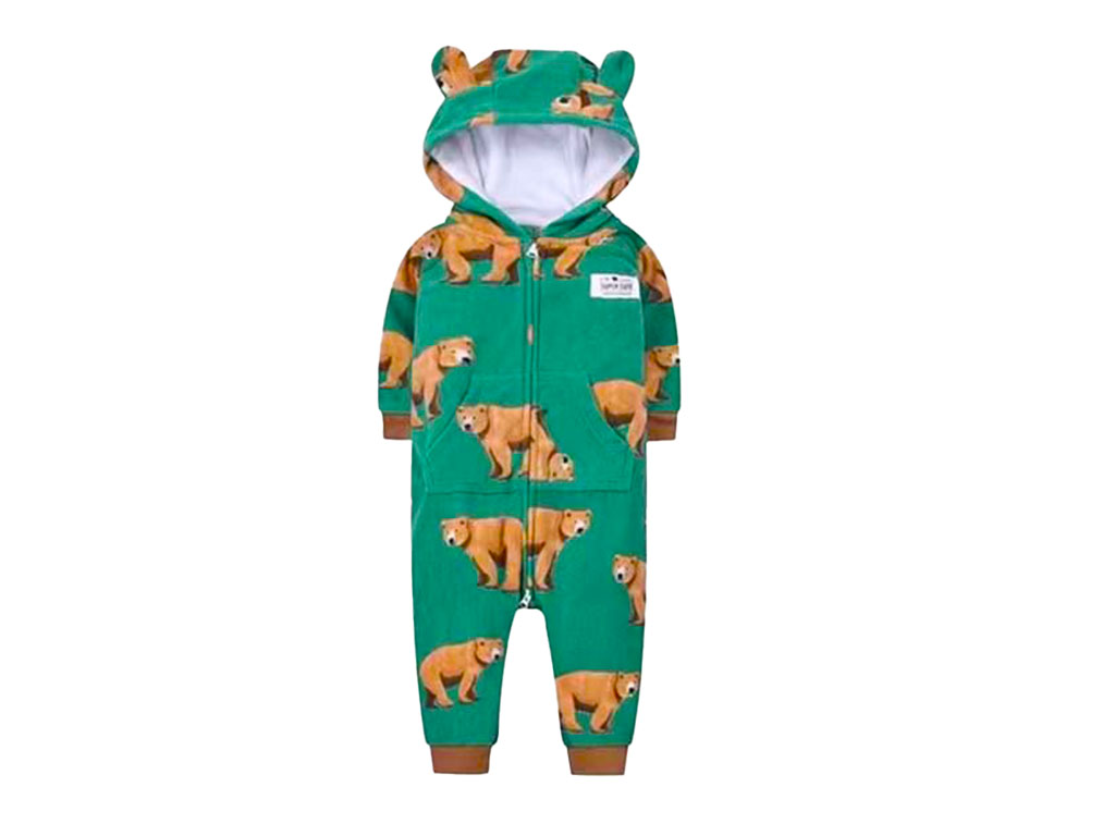 سرهمی کرکی کلاهدار نوزادی پسرانه طرحدار کارترز carters