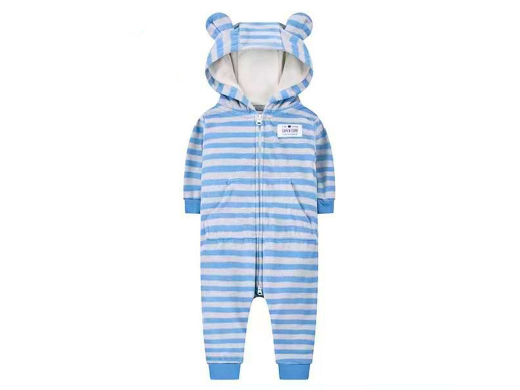 سرهمی کرکی کلاهدار نوزادی پسرانه راه راه کارترز carters