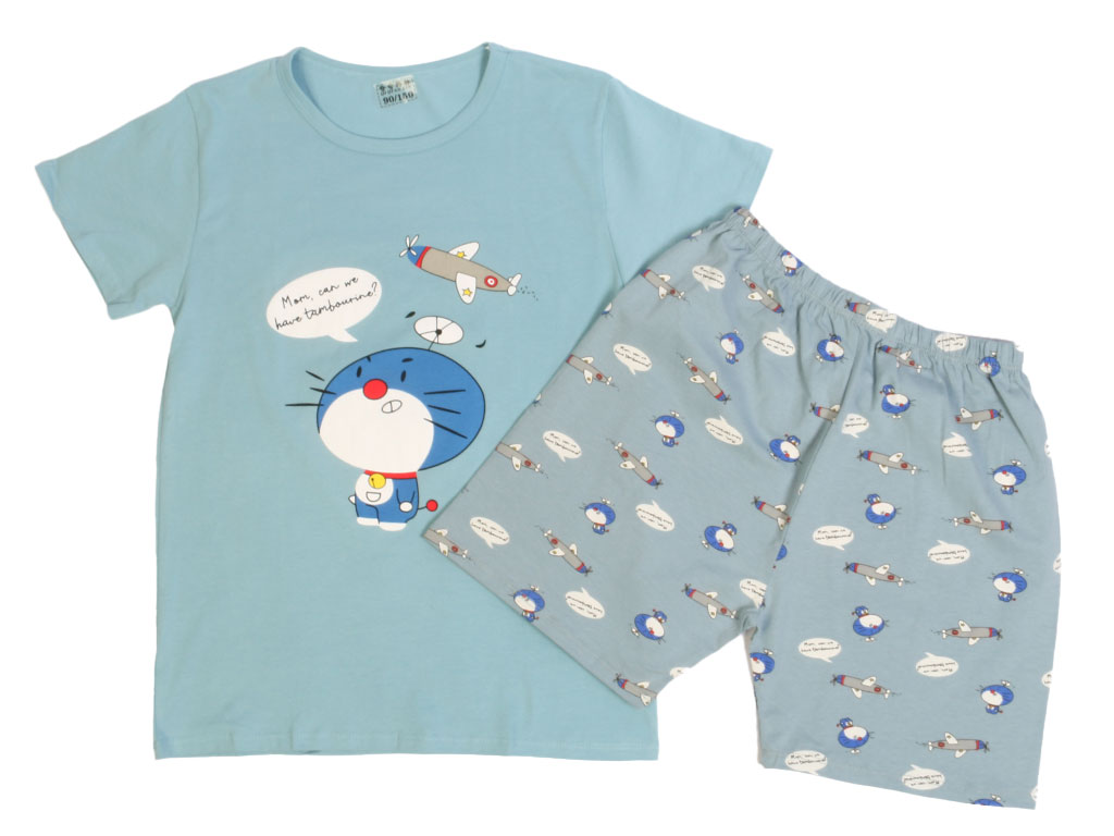 تیشرت و شلوارک راحتی پسرانه طرح دورایمون