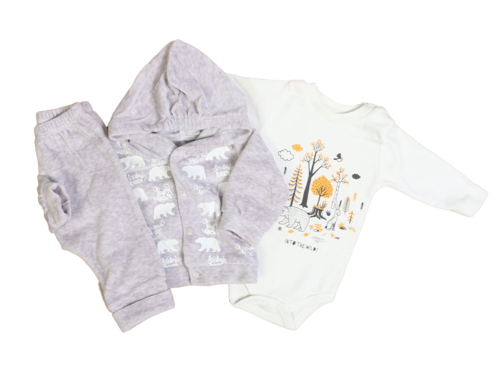 ست سه تکه نوزادی پسرانه مخمل بیبیم BABYIM