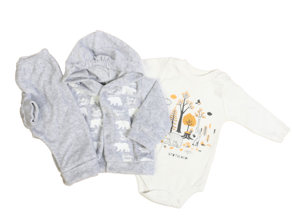 ست سه تکه نوزادی پسرانه مخمل بیبیم BABYIM