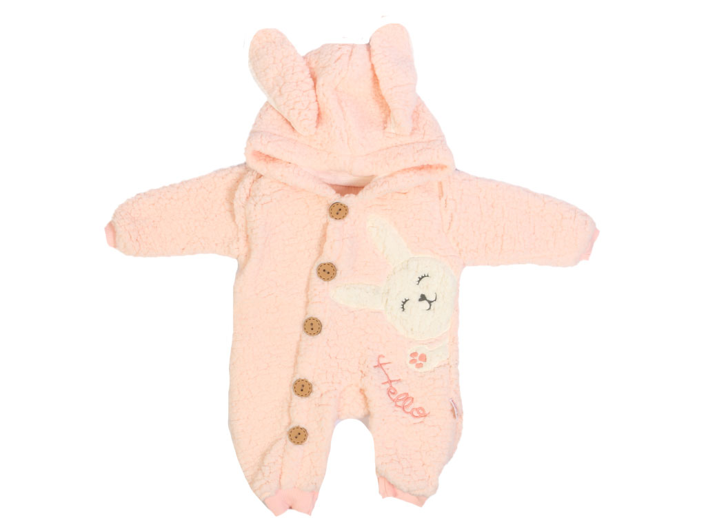 کاپشن سرهمی کرکی ببعی نوزادی دخترانه بیاز ببک BEYAZ BEBEK