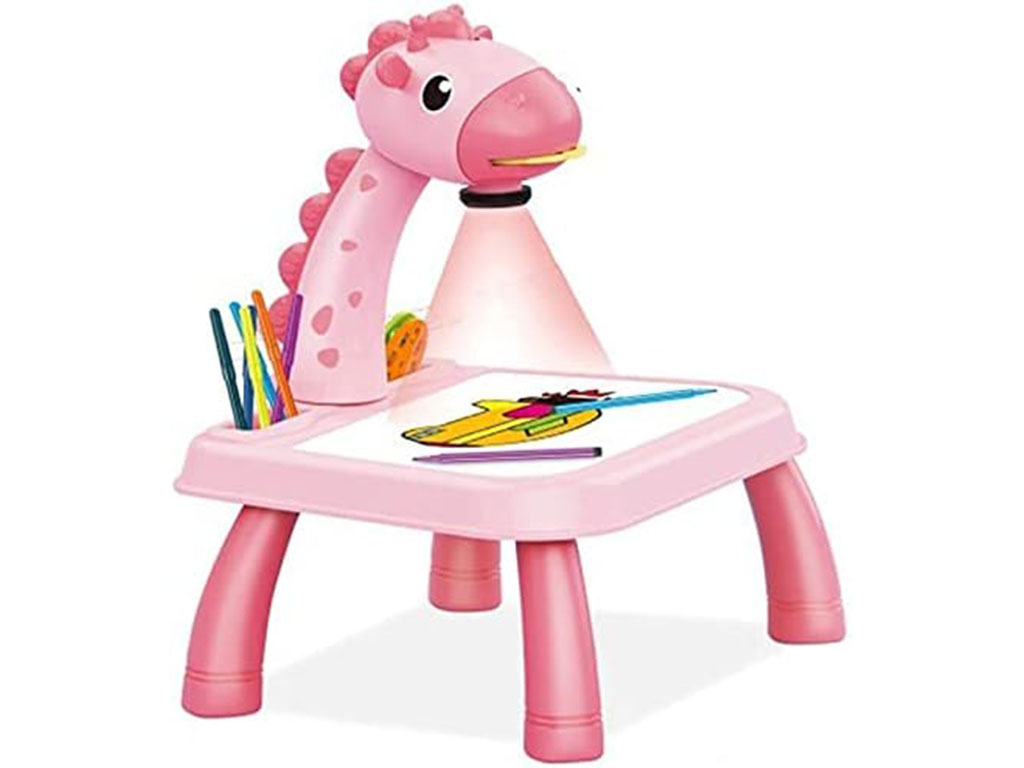 بازی آموزشی تخته نقاشی پایه دار مدل پروژکتوری طرح زرافه