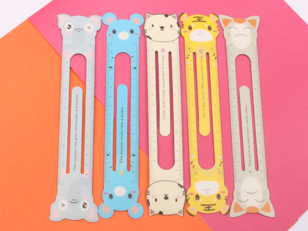 خط کش ژله ای آهن ربایی طرح حیوانات 15 cm