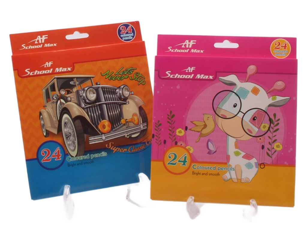 مداد رنگی 24 رنگ مقوایی School Max
