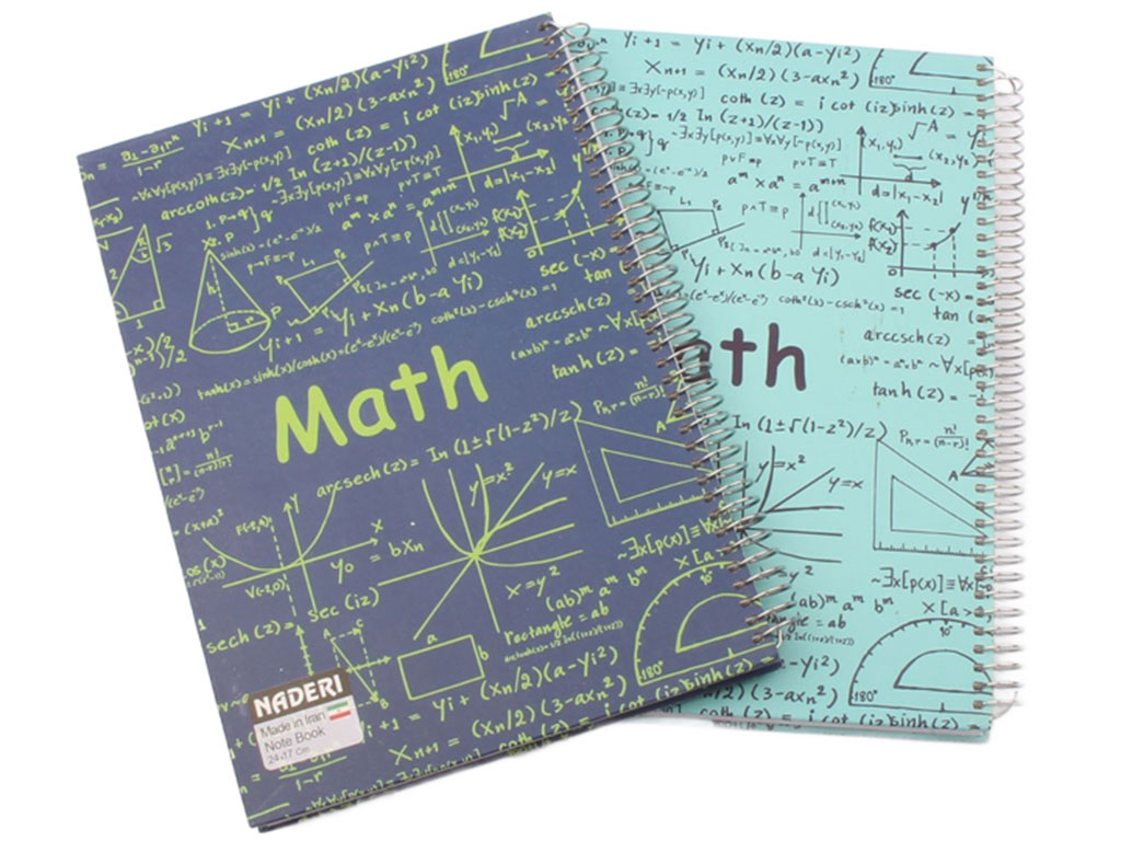 دفتر مشق سیمی 100 برگ جلد سخت درس ریاضی