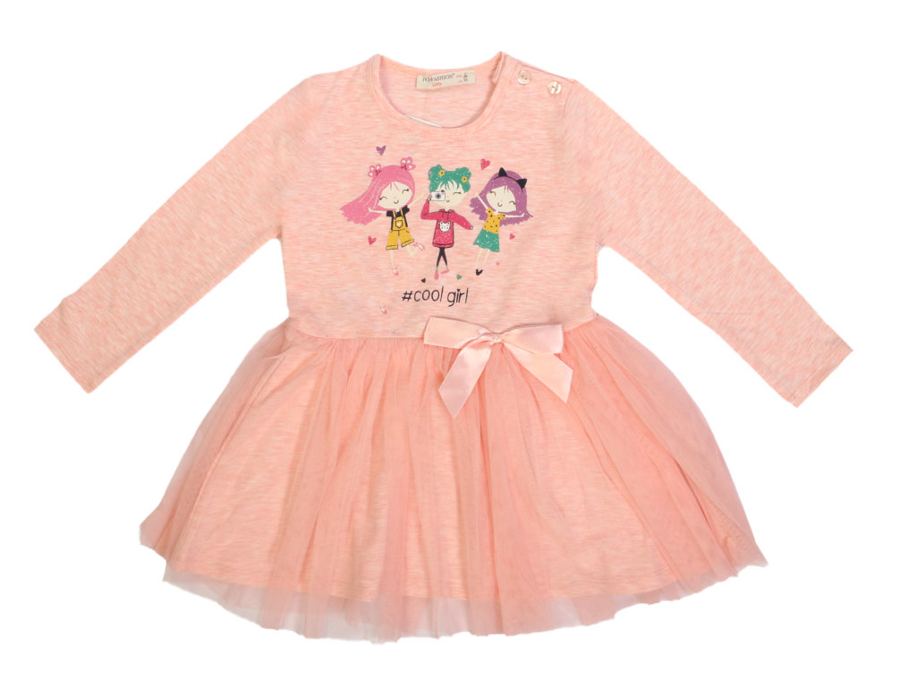 پیراهن دخترانه با دامن توری پاپ فشن pop fashion