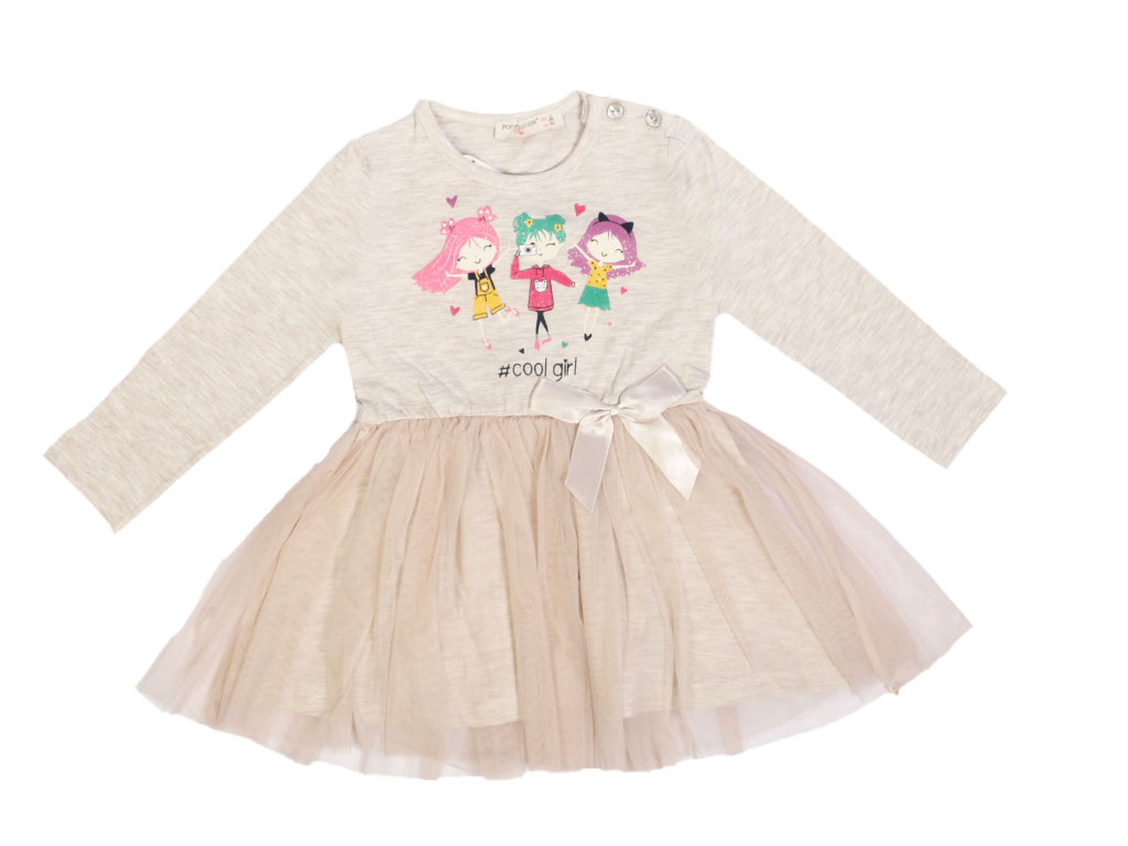 پیراهن دخترانه با دامن توری پاپ فشن pop fashion