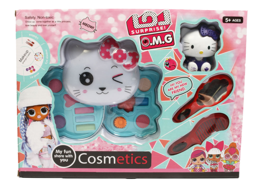 ست لوازم آرایش اسباب بازی طرح کیتی همراه با فیگور، شانه و آینه