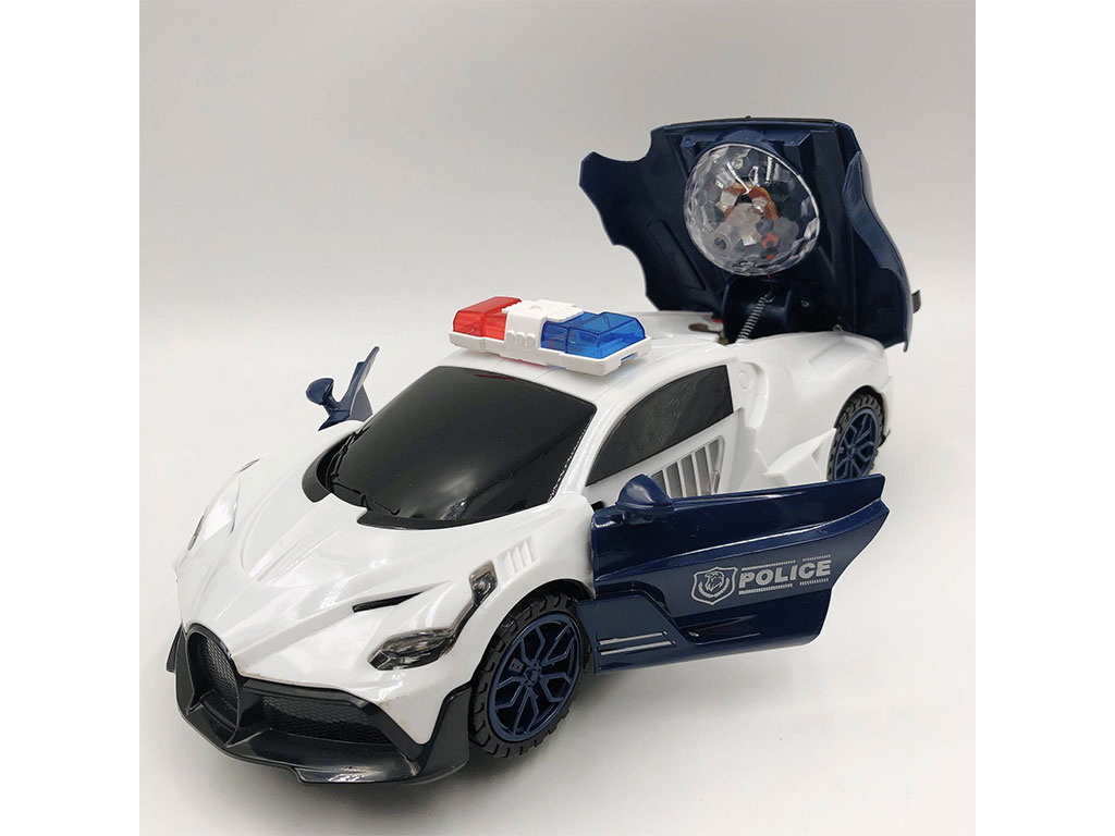 فروش انلاین ماشین پلیس موزیکال اسباب بازی دارای چرخش 360 درجه، رقص نور و باز شدن درب ها