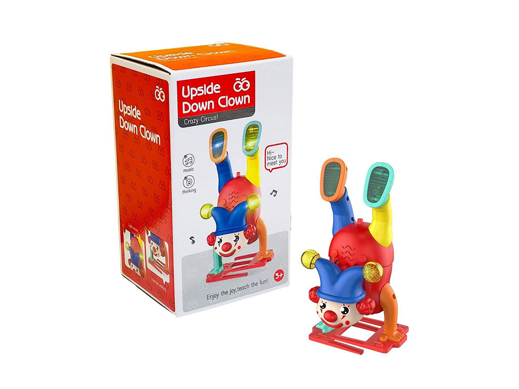 دلقک آکروبات باز دیوانه موزیکال و چراغدار اسباب بازی