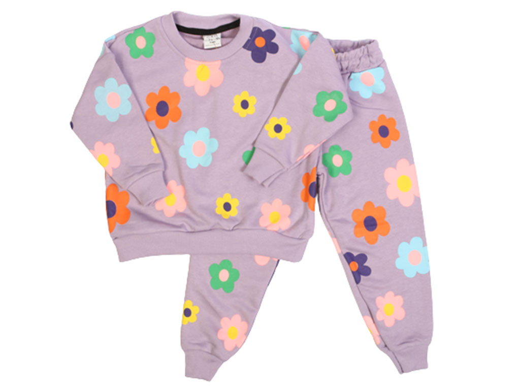 بلوز و شلوار راحتی دورس دخترانه گلدار زارا ZARA