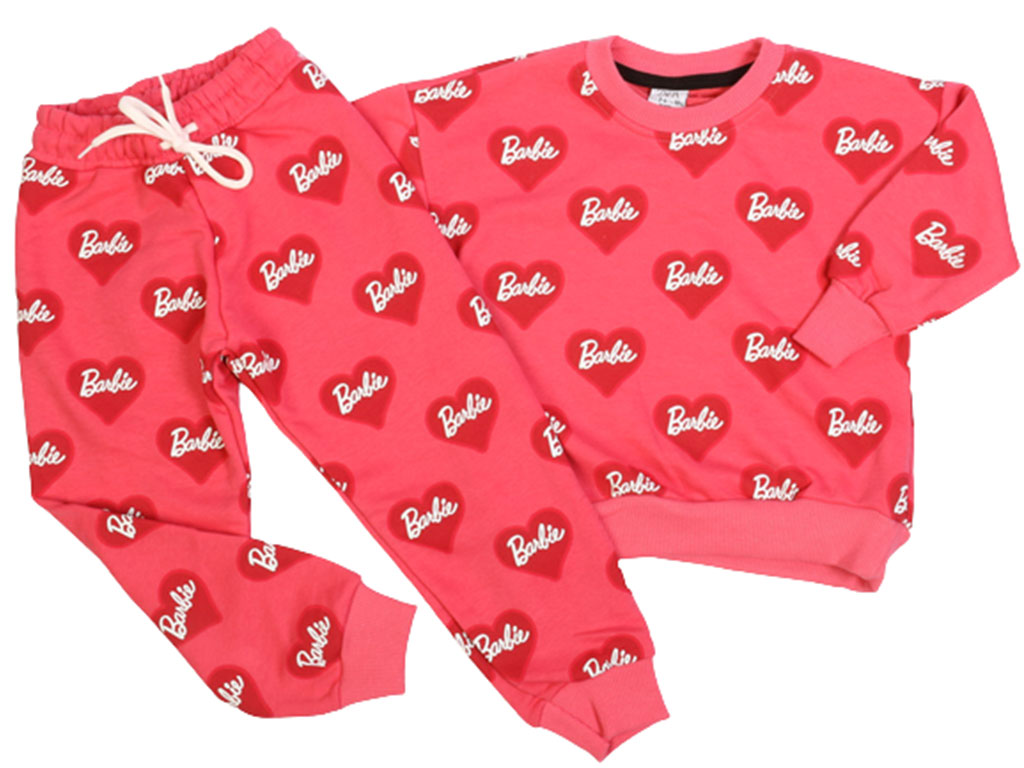 بلوز و شلوار دورس دخترانه طرح قلب و باربی زارا ZARA