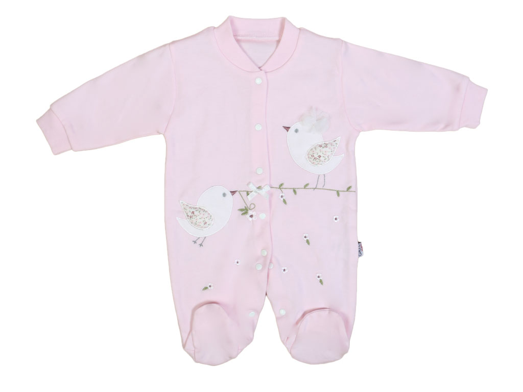 سرهمی جورابدار نوزادی دخترانه طرح پرنده G.A.Y.E