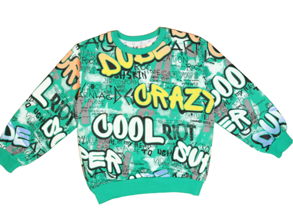 بلوز دورس آستین بلند پسرانه طرحدار  اچ ان ام h&m