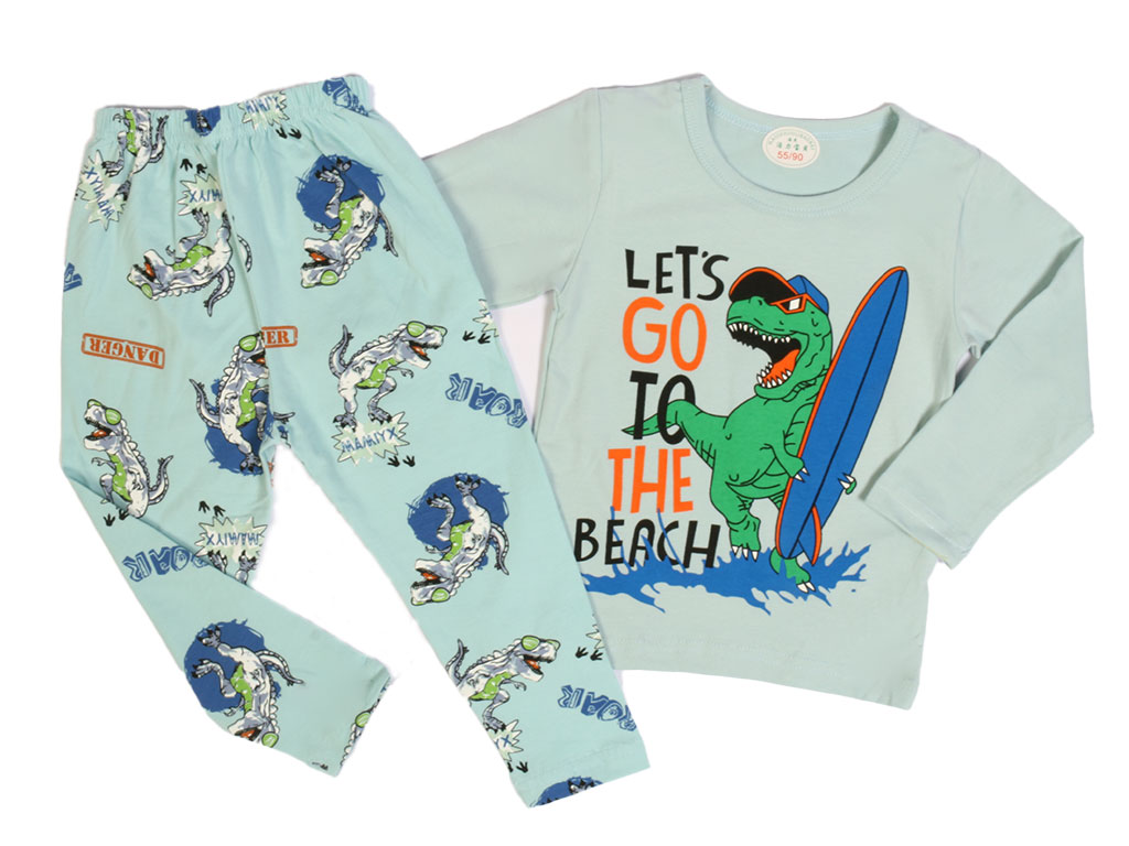 بلوز و شلوار راحتی پسرانه طرح دایناسور