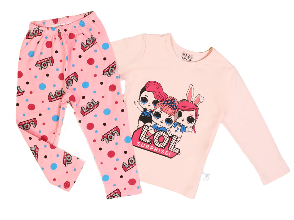 بلوز و شلوار راحتی دخترانه طرح ال او ال lol