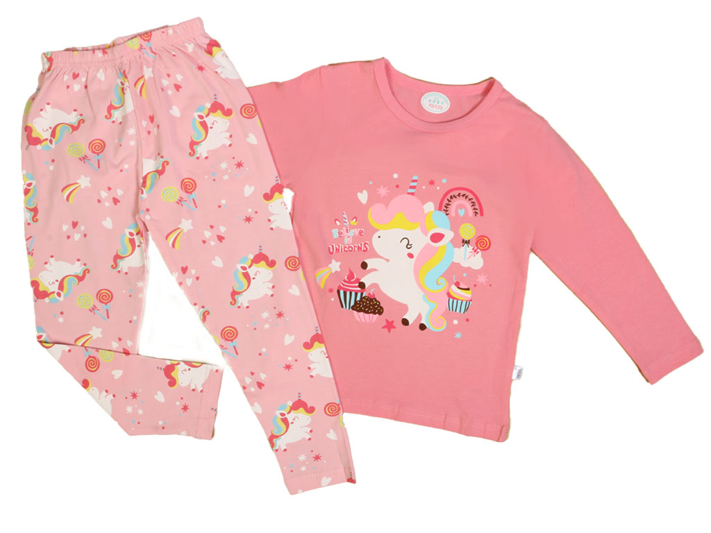 بلوز و شلوار راحتی دخترانه طرح اسب تک شاخ