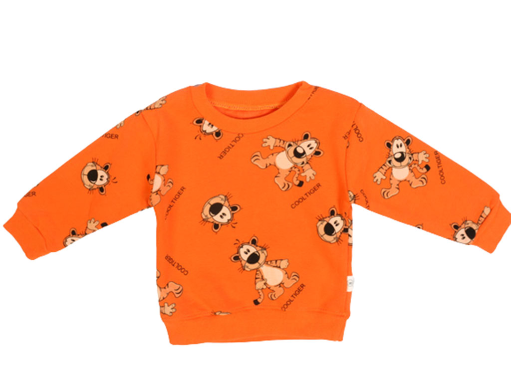 بلوز آستین بلند داخل مخمل کودک طرح ببر