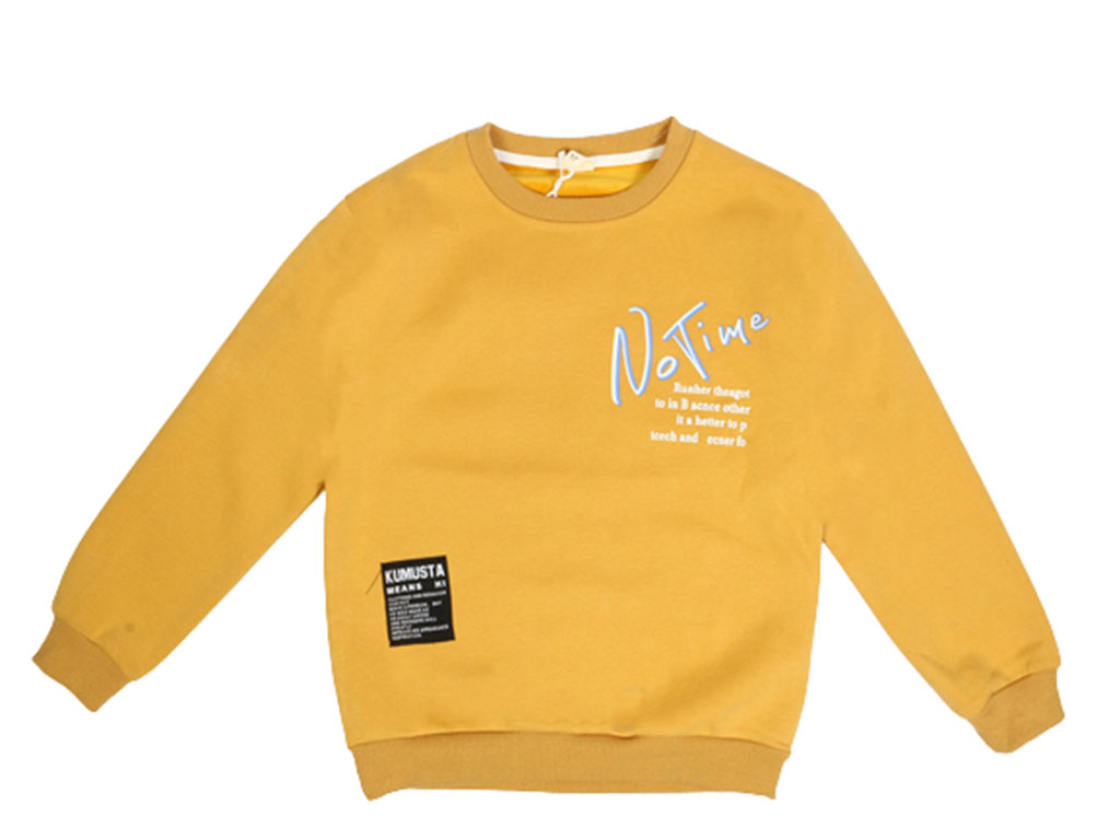 بلوز آستین بلند داخل مخمل پسرانه پشت طرحدار