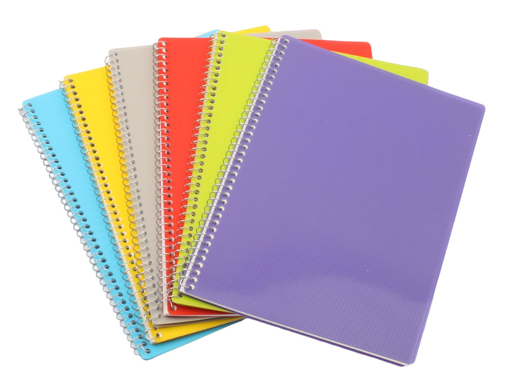 دفتر زبان سیمی 50 برگ جلد طلقی شیار دار رستا (2 خط)