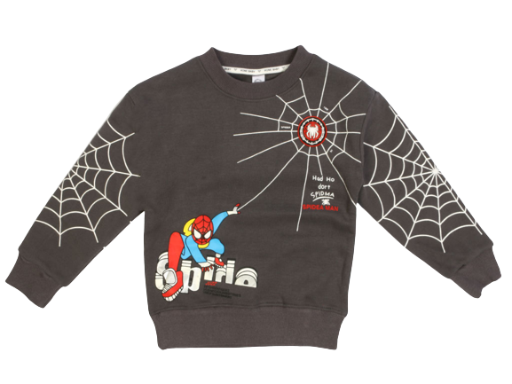 بلوز داخل مخمل پسرانه طرح مرد عنکبوتی