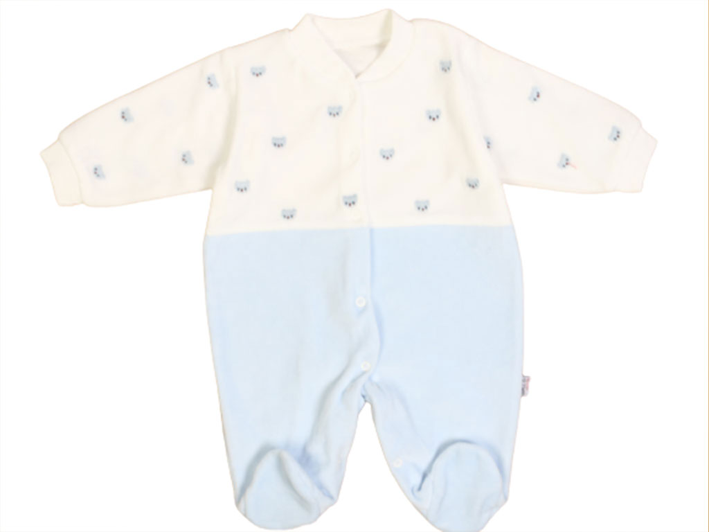 سرهمی جورابدار نوزادی پسرانه مخمل گایه G.A.Y.E