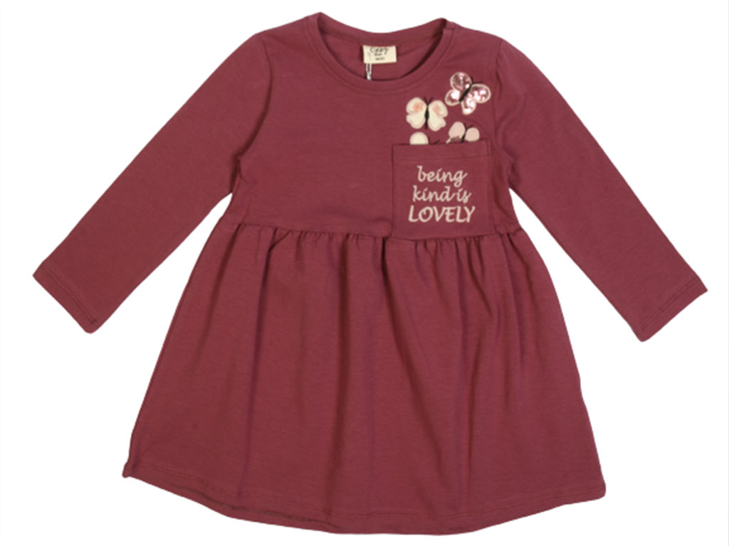 پیراهن دخترانه طرح پروانه پولک دوزی اوزی کیدز ozzy kidss