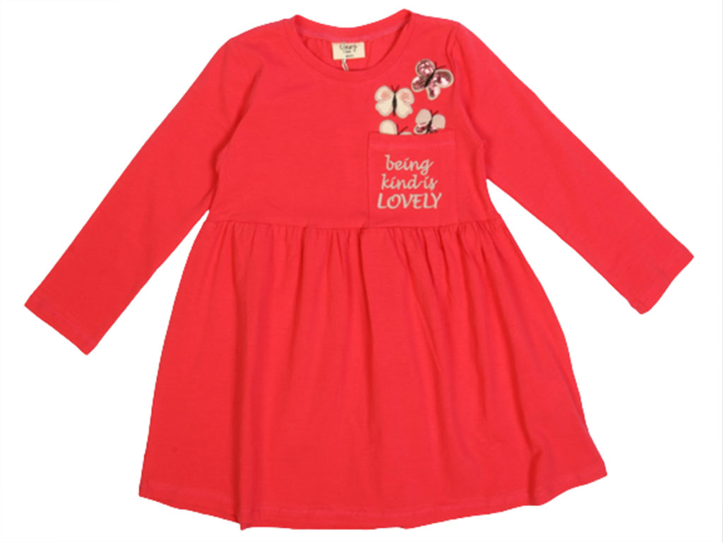 پیراهن دخترانه طرح پروانه پولک دوزی اوزی کیدز ozzy kidss