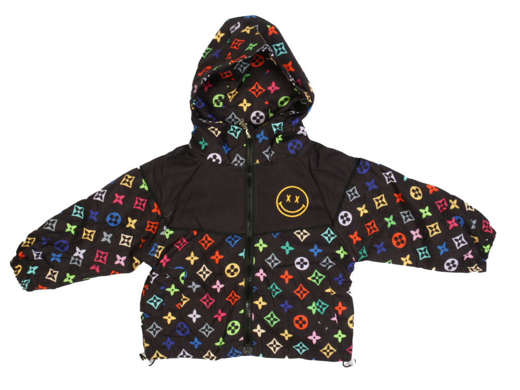 بارانی لاینردار توکرکی بچه گانه طرحدار طرح ال وی