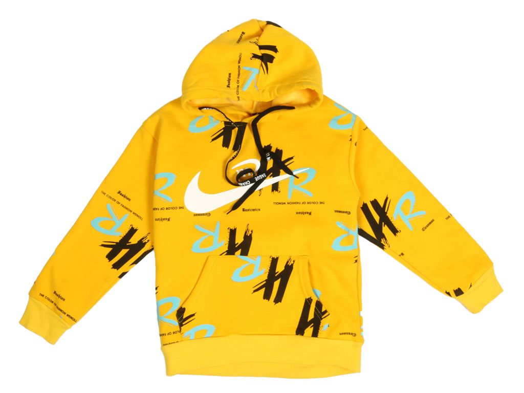 هودی داخل مخمل پسرانه طرحدار