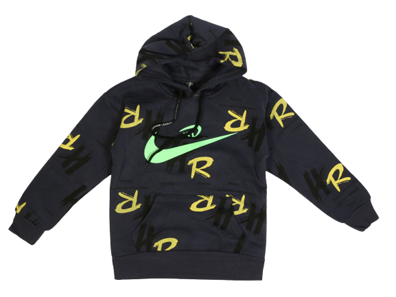 هودی داخل مخمل پسرانه طرحدار