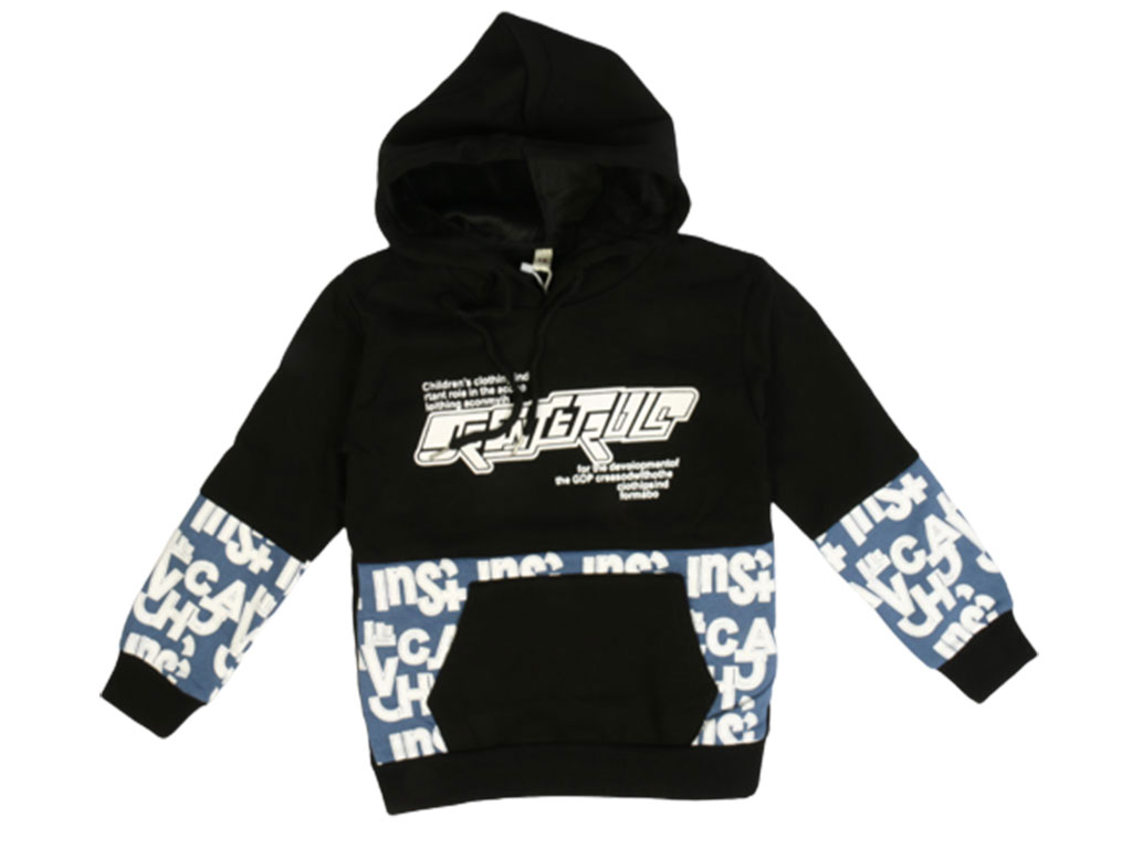 هودی داخل مخمل پسرانه طرحدار