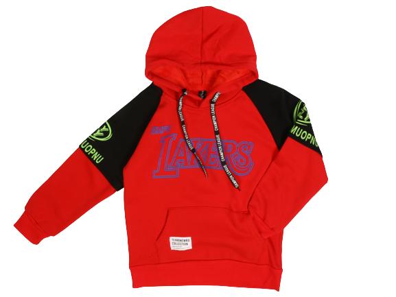 هودی داخل مخمل پسرانه پشت طرحدار