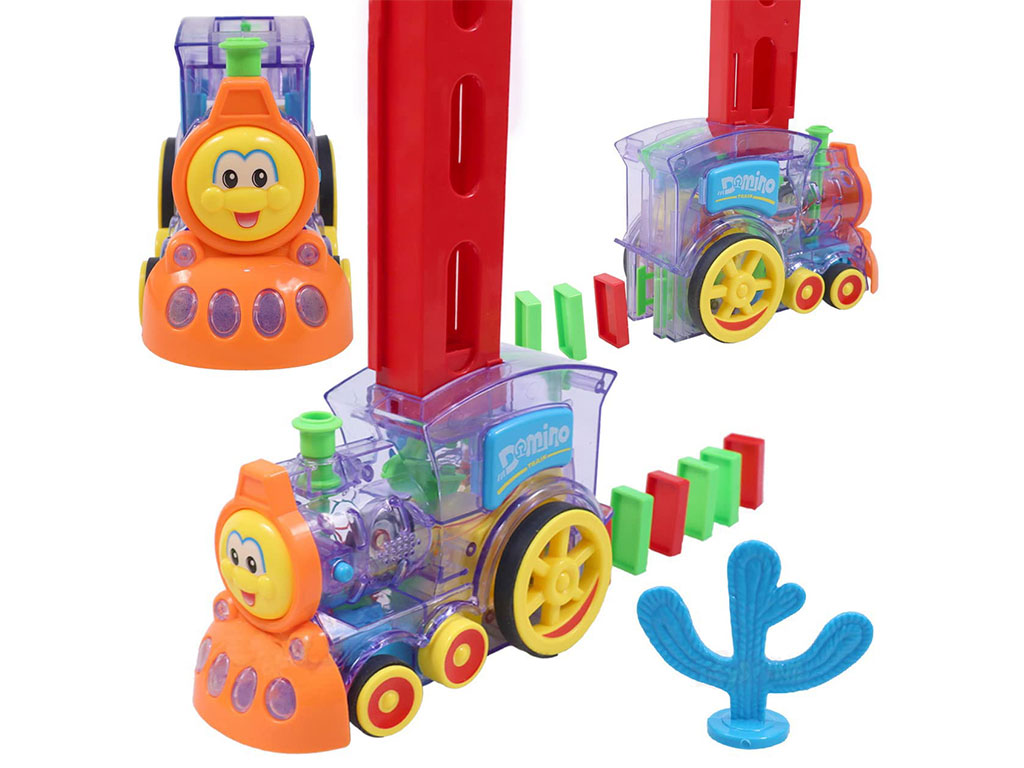قطار دومینو ساز موزیکال اسباب بازی
