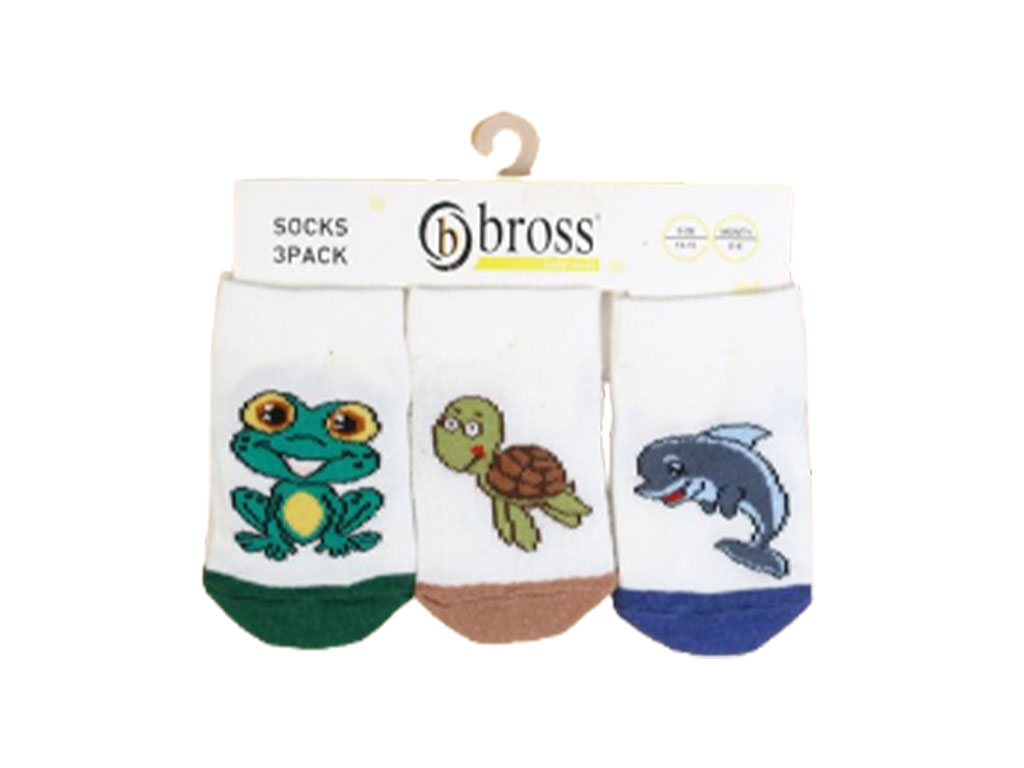 جوراب نوزادی نیم ساق سه عددی بروس BROSS