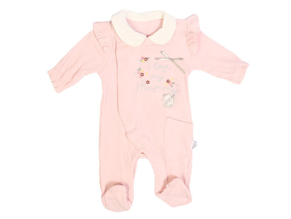 سرهمی مجلسی جورابدار نوزادی دخترانه با پارچه راه راه جولی جوی JOLLY JOY