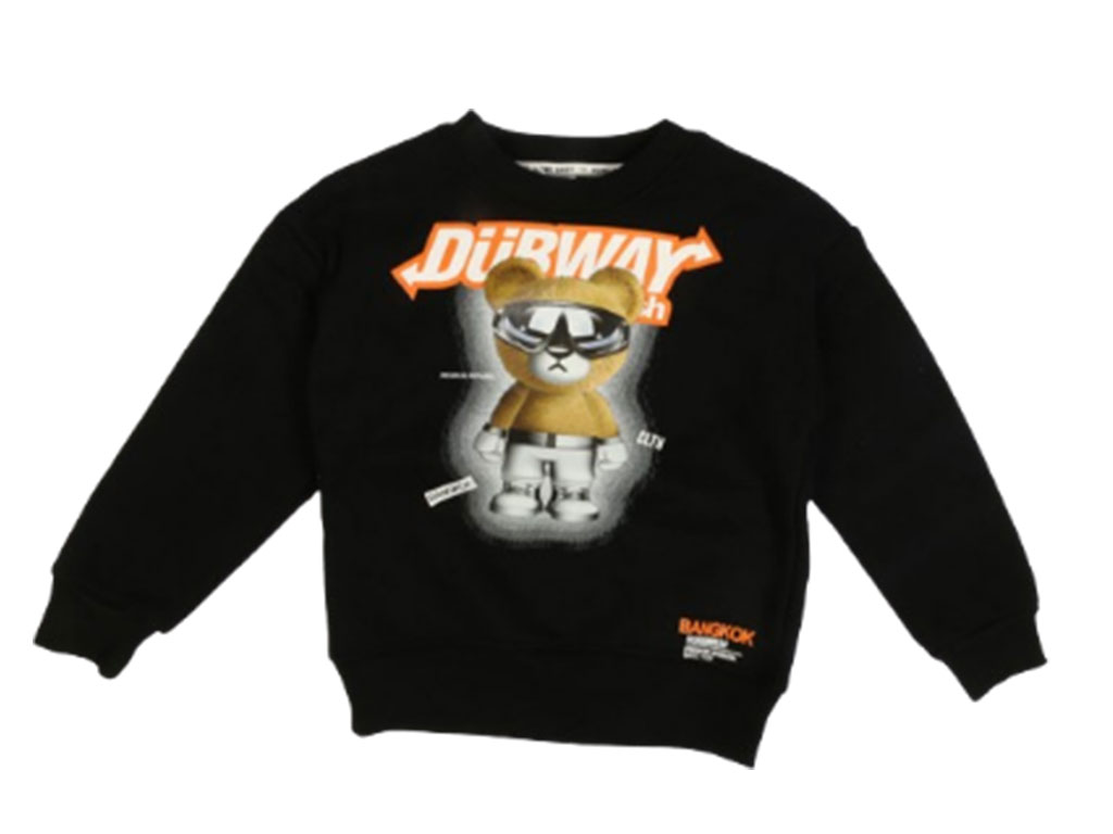 بلوز داخل مخمل پسرانه طرح تدی پشت طرحدار