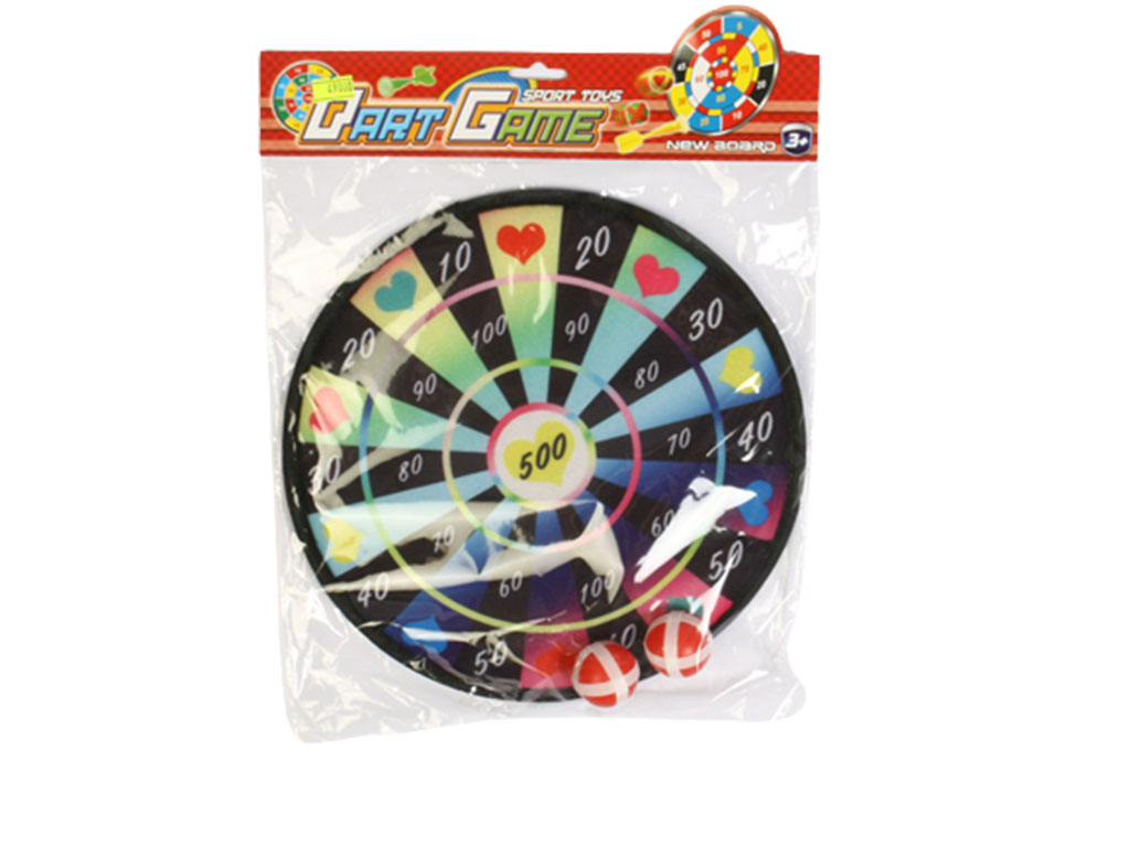 دارت توپی اسباب بازی با سیبل پارچه ای و توپ چسبنده