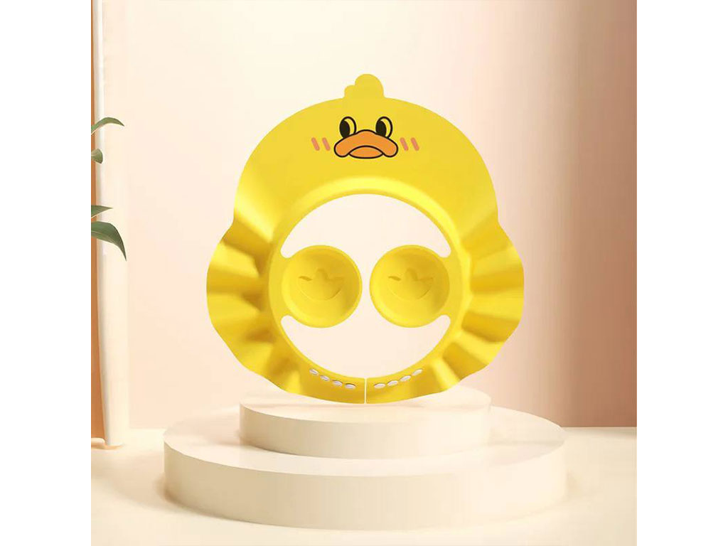 کلاه محافظ حمام نوزاد و کودک فومی طرح جوجه اردک