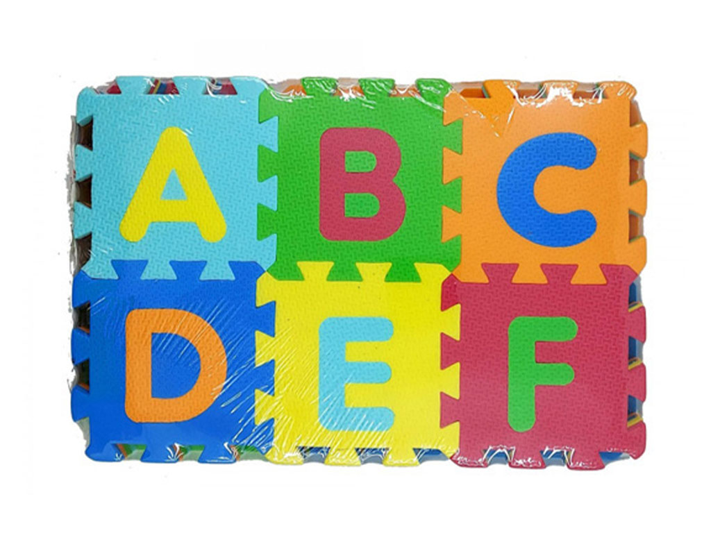 کفپوش پازلی اتاق کودک 36 تکه طرح حروف و اعداد انگلیسی