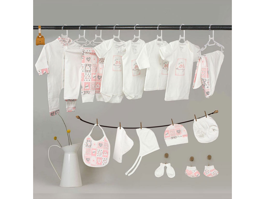 ست 15 تکه بیمارستانی نوزادی دخترانه دامون DAMON