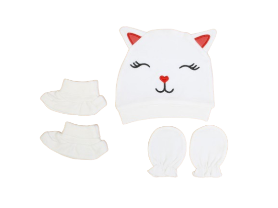 ست کلاه و دستکش و جوراب نوزادی دخترانه ماماز و پاپاز MAMAS & PAPAS