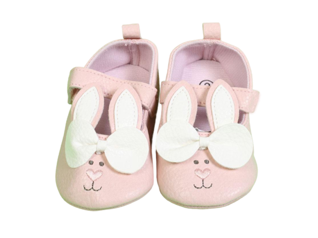 پاپوش استپ دار دخترانه صورتی طرح خرگوش
