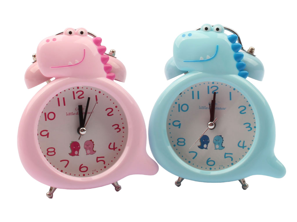 ساعت پایه دار رومیزی و شماته ای چراغ دار بچگانه طرح دایناسور