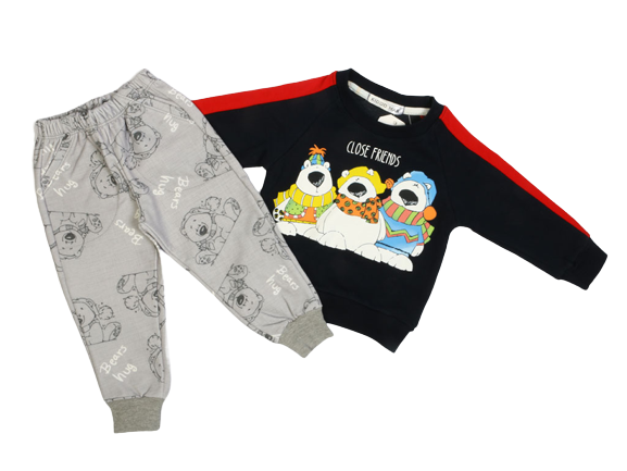 بلوز و شلوار راحتی پسرانه طرح خرس های قطبی کیدو مکس kido max