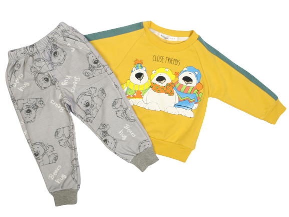 بلوز و شلوار راحتی پسرانه طرح خرس های قطبی کیدو مکس kido max