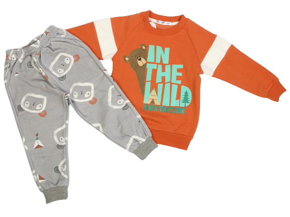 بلوز و شلوار راحتی پسرانه طرح خرس کیدومکس kido max